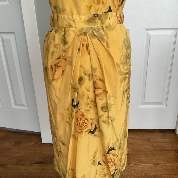 Louis Feraud Yellow Floral Blazer and Dress Set - Picture 15 of 15